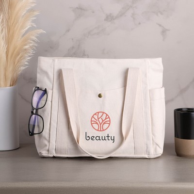 Harper Multi-Pocket 12 oz Cotton Tote